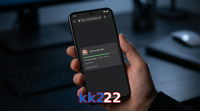 Main screen of Kk222 apk page for PK players