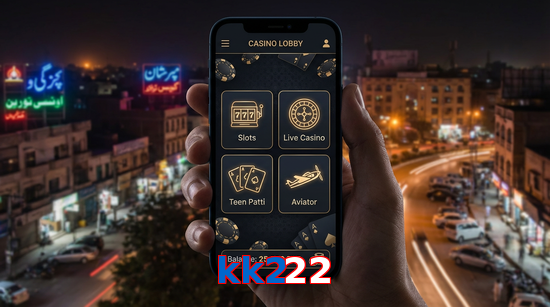 Main screen of Kk222 app page for PK players