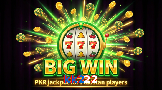 Big win animation on Kk222 slot game